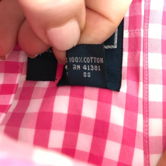 RALPH LAUREN LONG SLEEVE SHIRT Colorful Pink Gingham Men's Size 16.5 34/35 M L - Picture 6 of 6